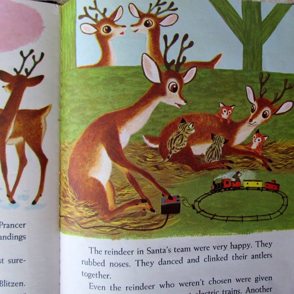 RUDOLPH THE RED-NOSED REINDEER VINTAGE 1958 GOLDEN BOOK, LARGE HARDBACK, EUC - Picture 5 of 7